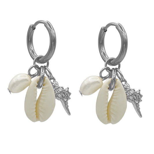 we shell sea oorbellen - zilver